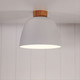 Wood And White Metal Shade Batten Fix B22 40W Wood And White Metal Shade Batten Fix B22 40W